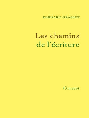 cover image of Les chemins de l'écriture